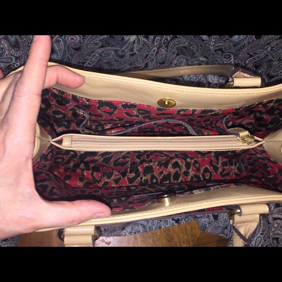 Anne Klein’s Blonde Simulated Leather Shoulder Bag - Picture 7 of 8